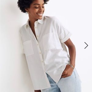 Madewell Courier Shirt S White EUC